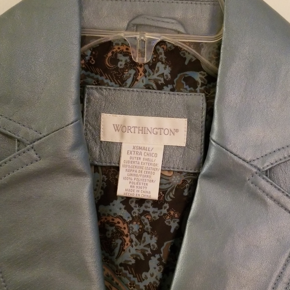 Leather blazer - NWOT - Picture 5 of 5